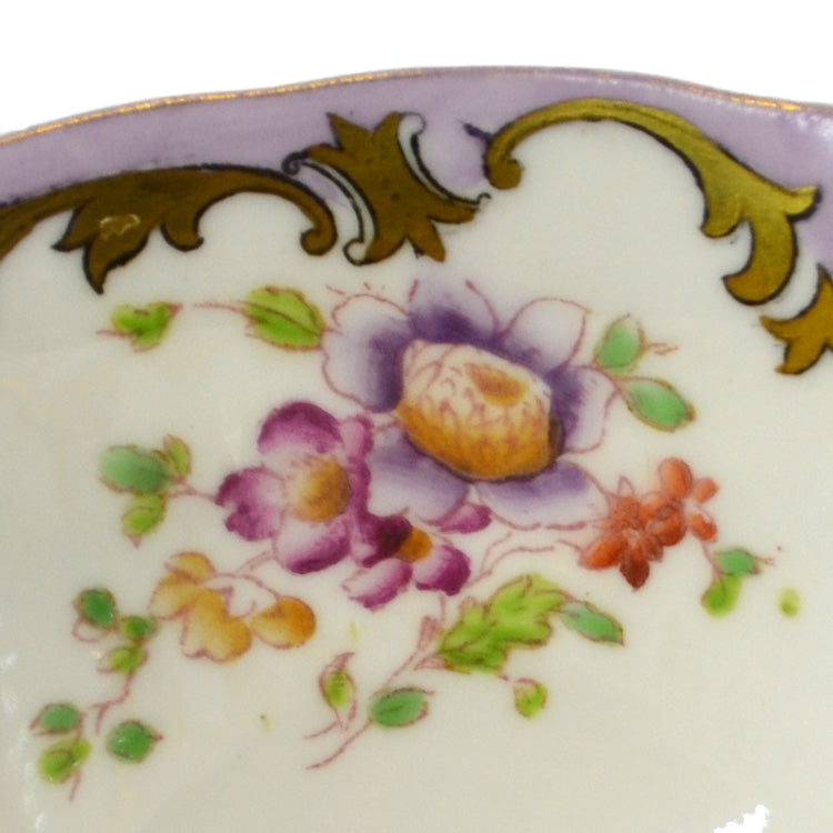 Antique Tuscan Floral China 6999 Teacup Saucer & Side Plate R H & S L Plant
