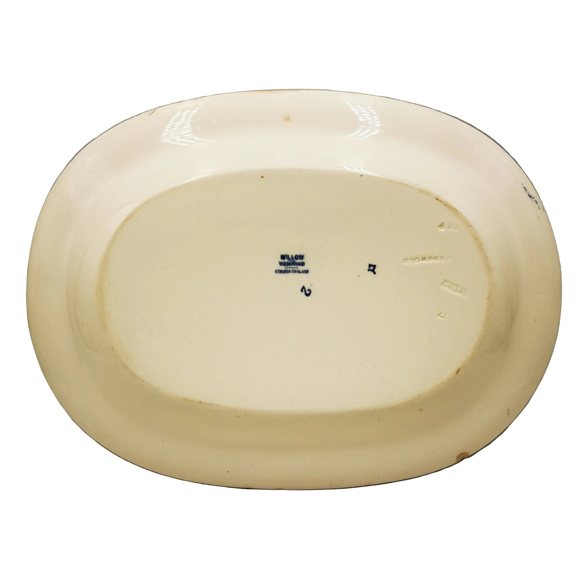 Antique Wedgwood Blue Willow China Plate Dish