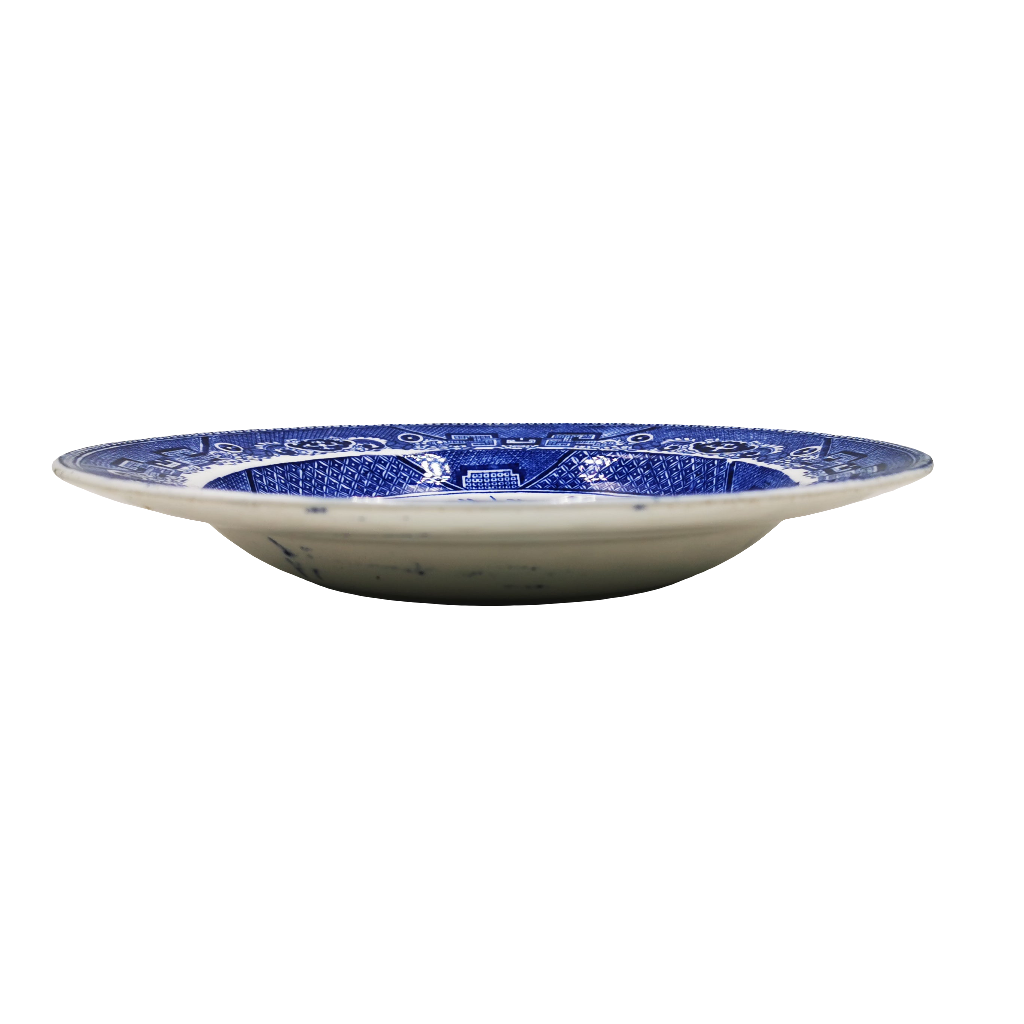 George Jones Blue and White China Soup Plate