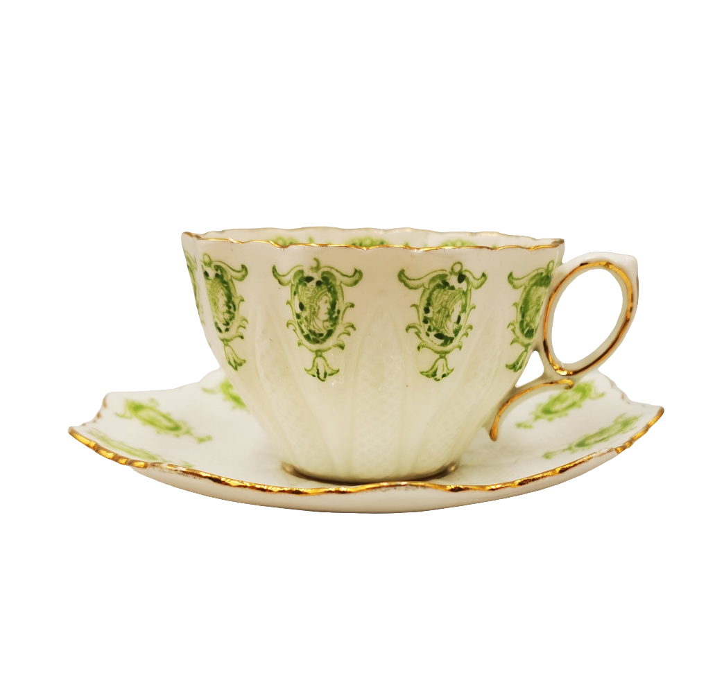 Antique Paragon Art Deco China Teacup and Saucer 1753 rd no 693817