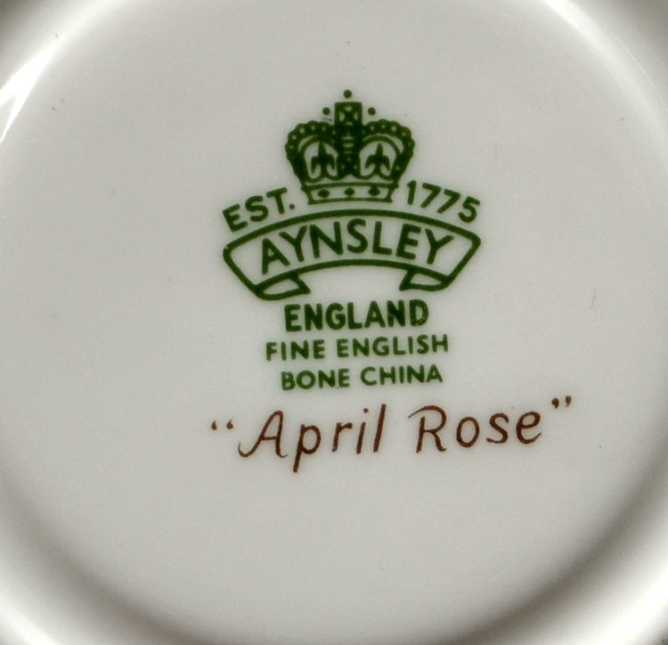 Vintage Aynsley April Rose Large Demitasse Coffee Cup and Saucer