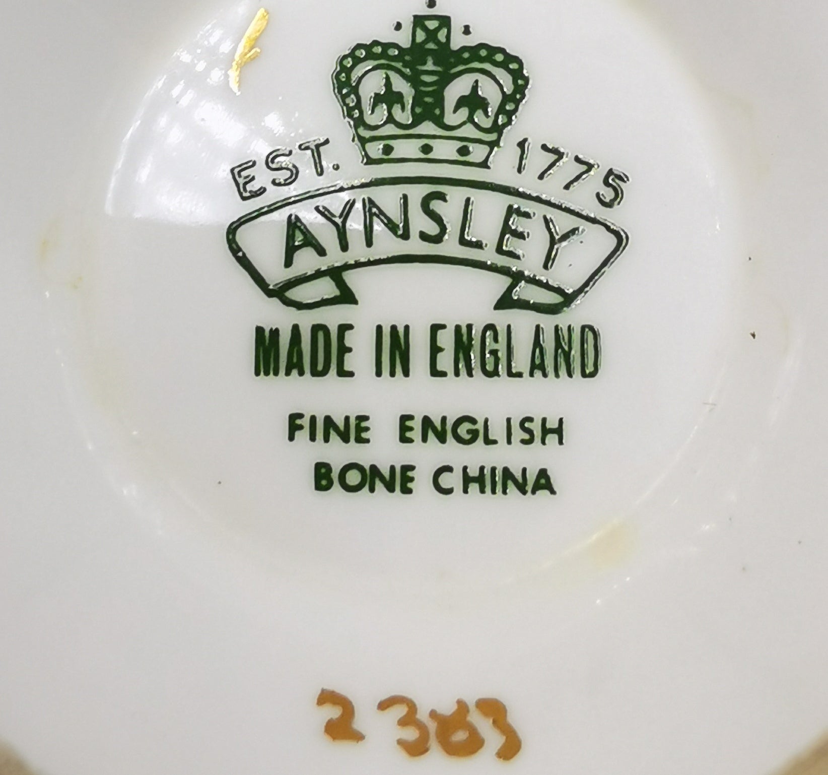 Vintage Aynsley Floral China 2383 Teacup & Saucer