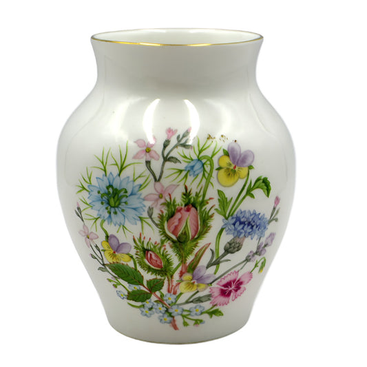 Aynsley bone china wild tudor flower vase