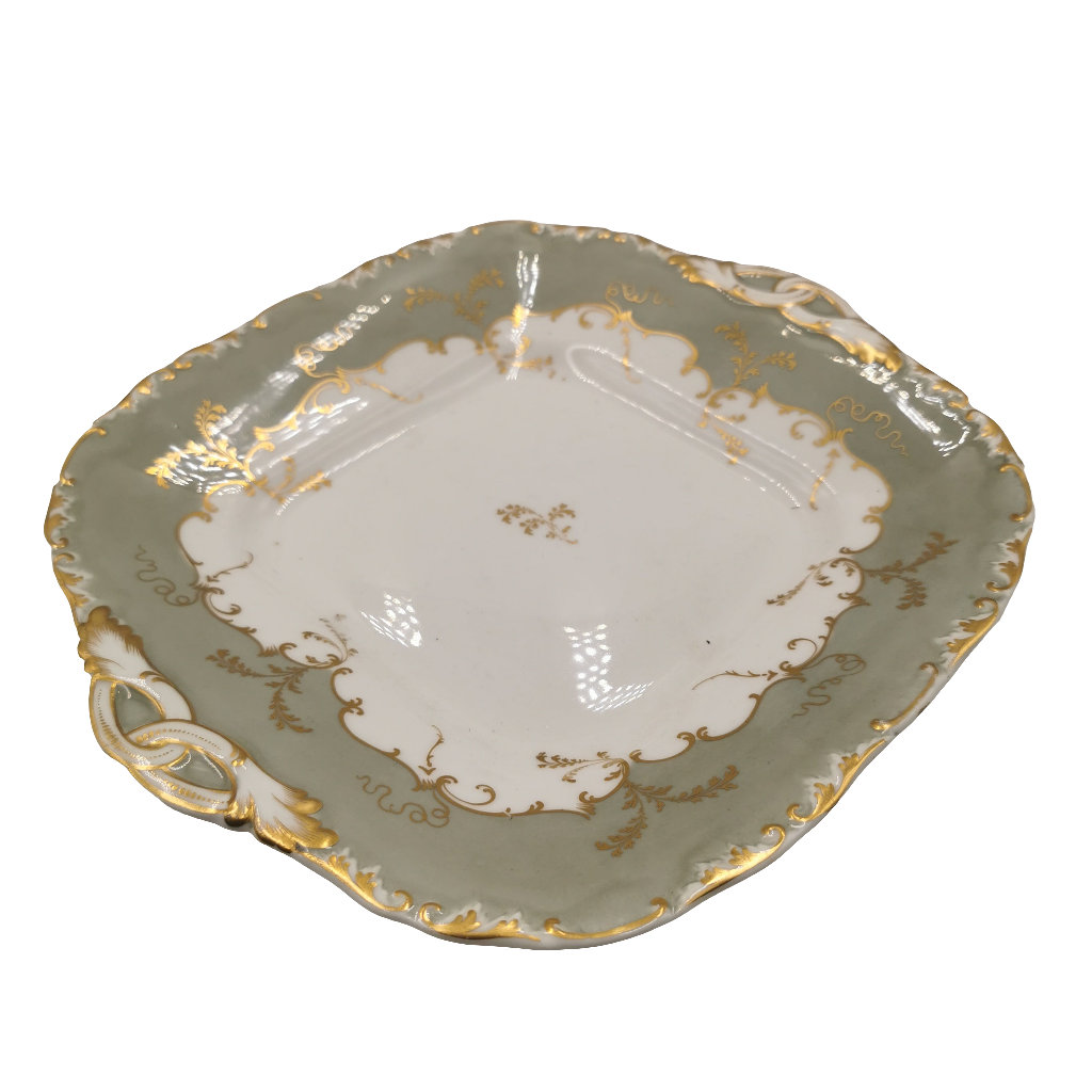 Antique Rockingham China Cake Plate pattern 3666 c1840-1860