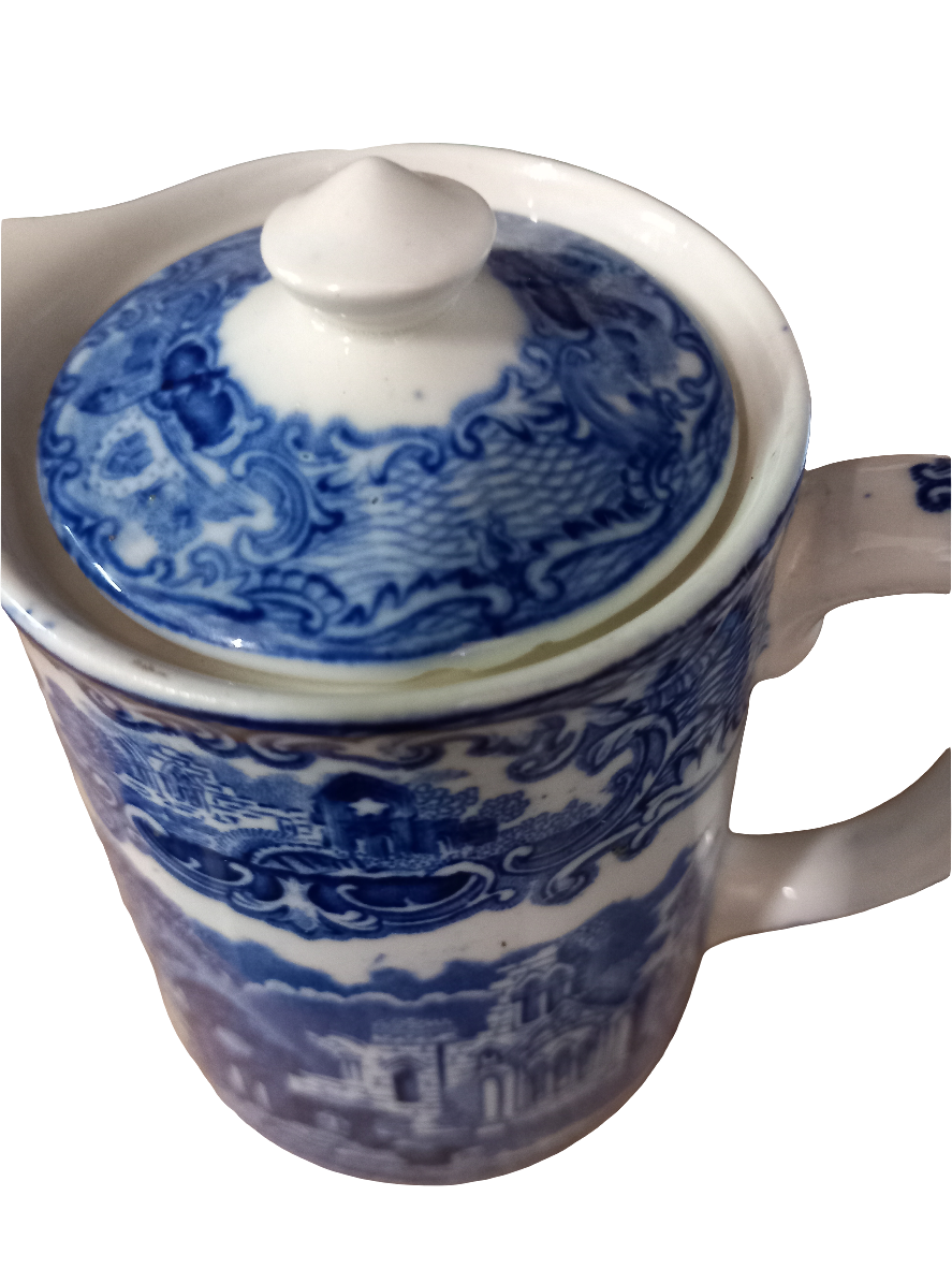 Antique George Jones and Sons Abbey Hot Water Jug with Free Lid