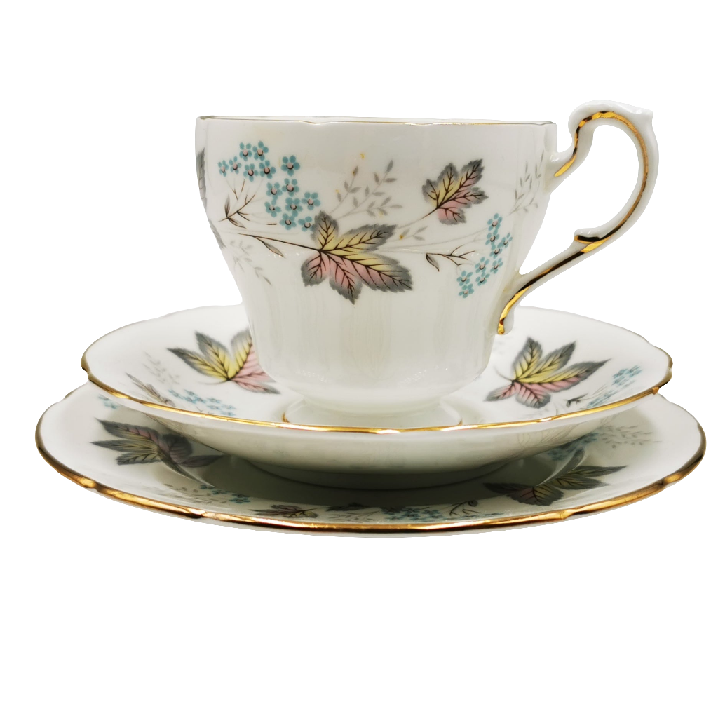 Paragon China Enchantment Teacup Saucer and Side Plate Trio