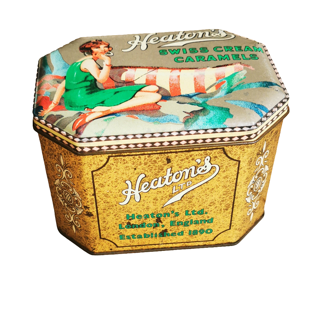 Vintage Heaton's Swiss Cream Caramels Tin