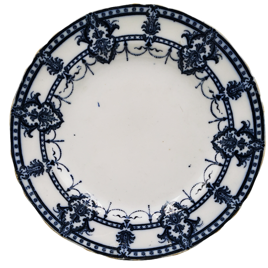 William A Adderley & Co Laurie Flow Blue and White China Plate