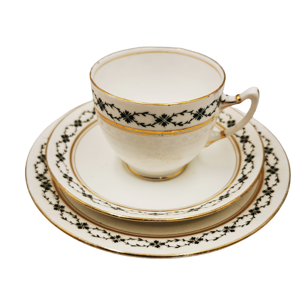 Vintage Royal Albert Crown China 5382 Teacup Saucer and Side Plate Trio