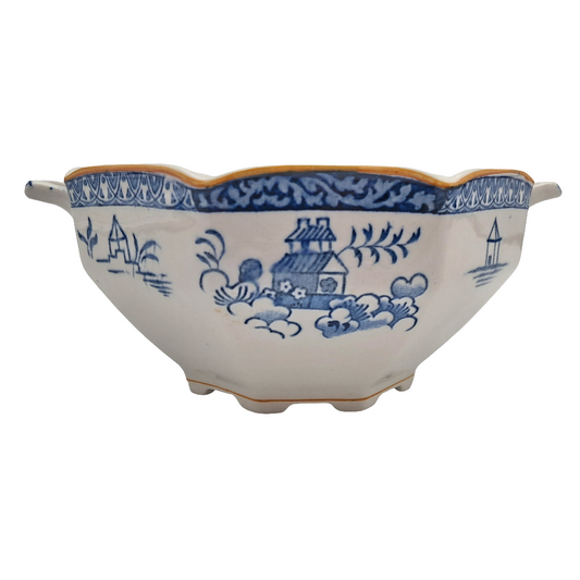 Antique Woods Ware Blue and White Alva Pattern Sauce Tureen