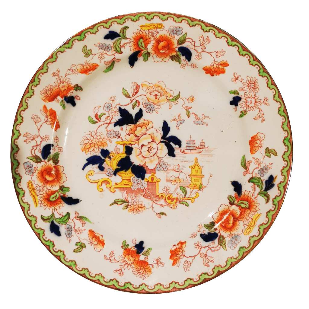 Antique F Winkle & Co Pekin Pattern full colour 7004 versionChina Dessert Plate