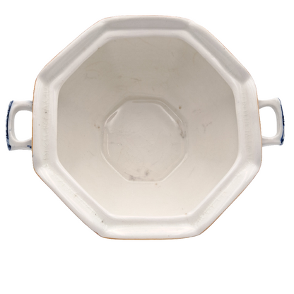 Antique Woods Ware Blue and White Alva Pattern Sauce Tureen with Lid