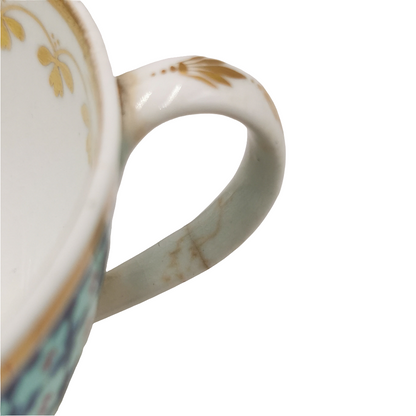 Antique Royal Crown Derby Open Bowl Tea Cup & Saucer