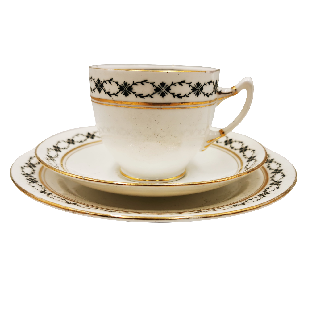 Vintage Royal Albert Crown China 5382 Teacup Saucer and Side Plate Trio