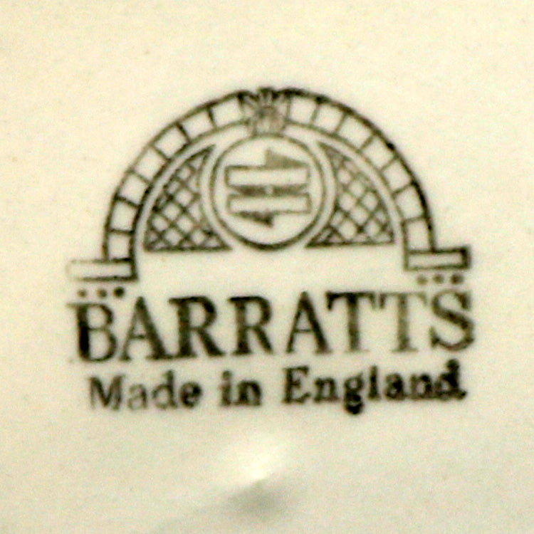 Barratts Red and White China Old Castle Side Plate c1950 – Vintage