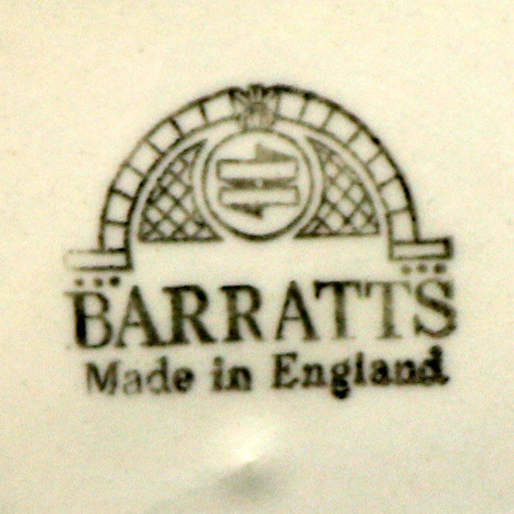 Barratts Red and White China Old Castle Side Plate c1950