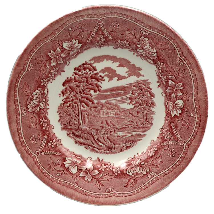 Barratts Red and White China Old Castle Side Plate