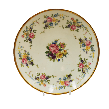 Thomas Ivory Ware Bavarian Floral China Footed Bowl