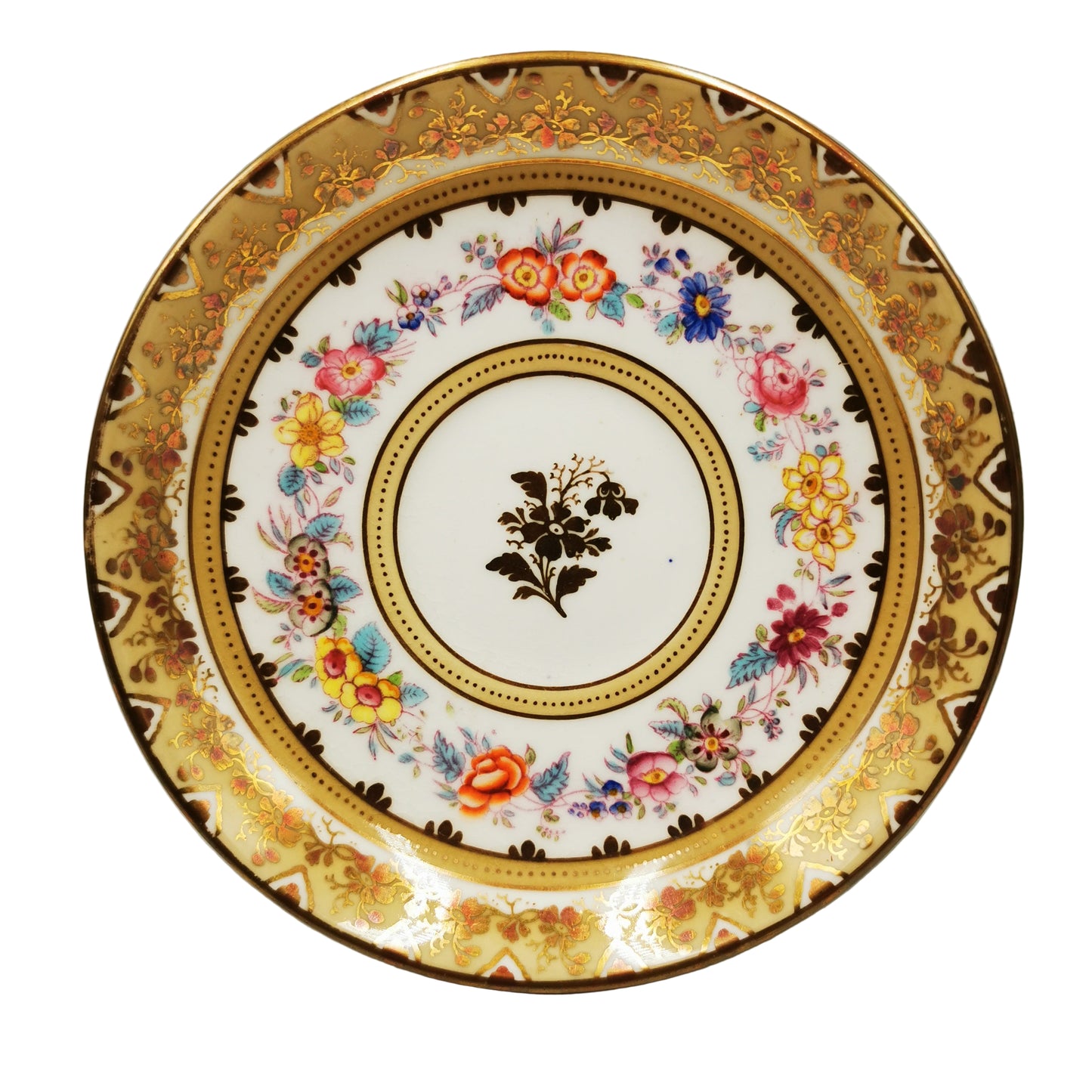 Antique Floral Porcelain China Hand Decorated Teacup and Saucer
