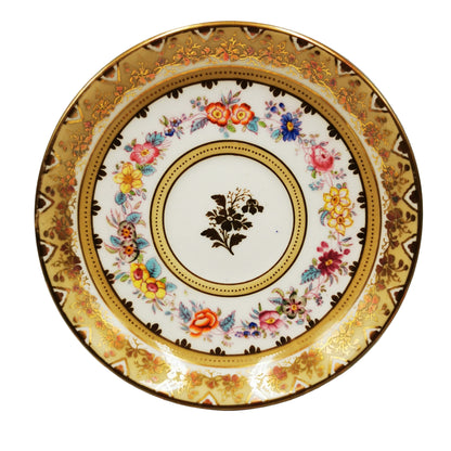 Antique Floral Porcelain China Hand Decorated Teacup and Saucer