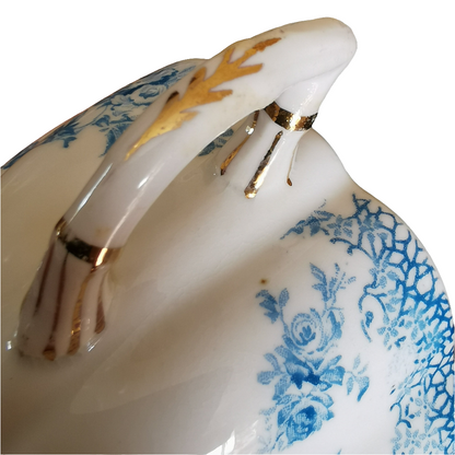 Antique Star China Company Paragon 1492 Blue and White Bone China Teacup Trio