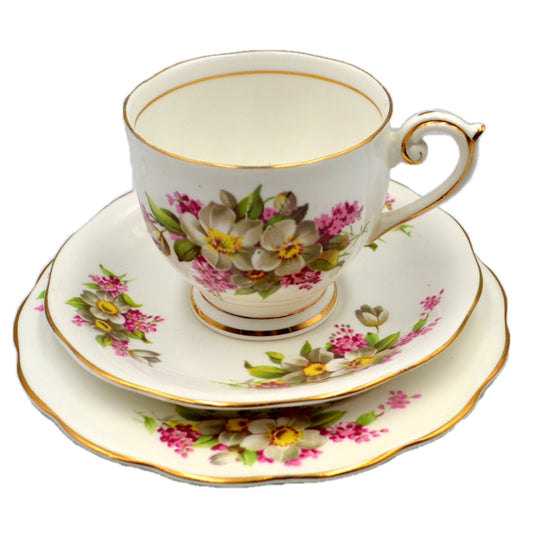 Shore and Coggins Ltd Bell China Floral Teacup Trio