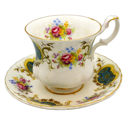 Royal Albert China Berkeley Demi Tasse Montrose Coffee Cup and Saucer