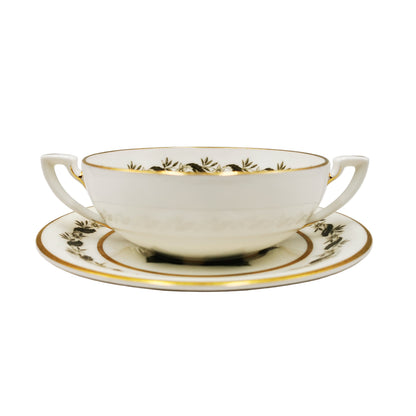 Royal Worcester China Bernina Soup Cup and Saucer