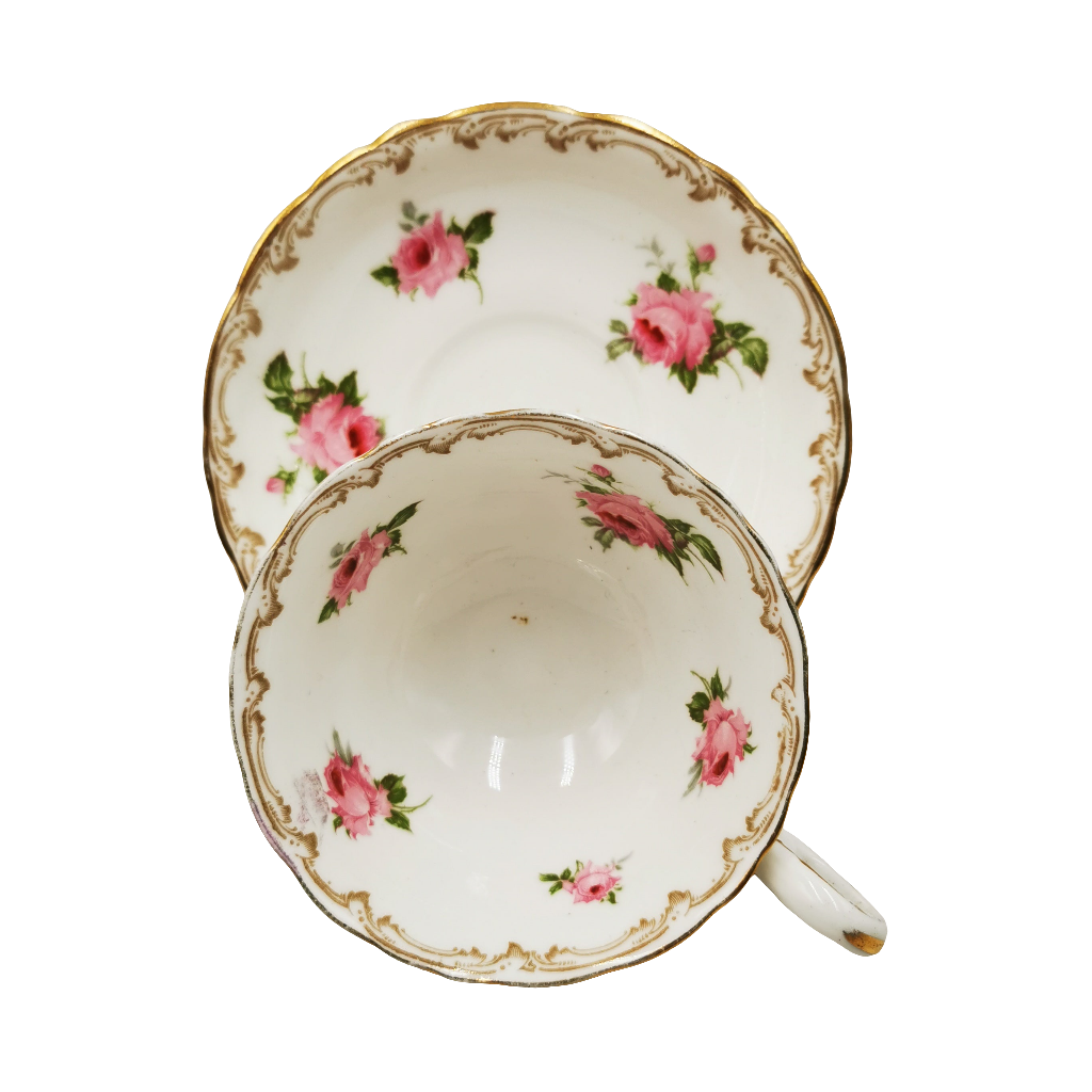 Bishop and Stonier Bisto Floral China 1110 Teacup and Saucer