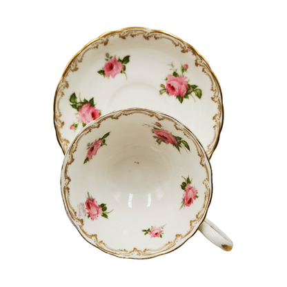 Bishop and Stonier Bisto Floral China 1110 Teacup and Saucer