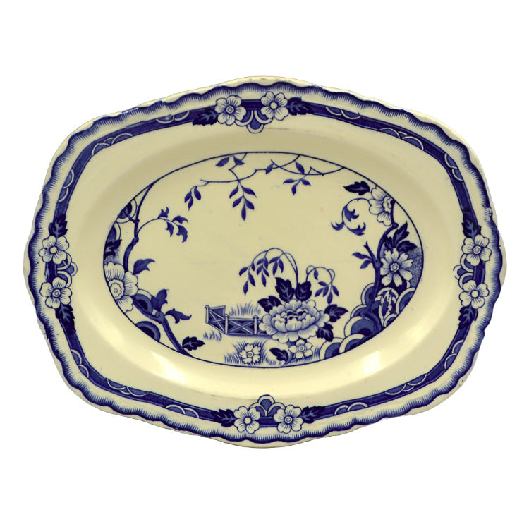 Alfred Meakin Jesmond Blue and White China 12.25-inch Platter