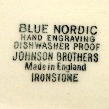 Vintage Johnson Brothers Blue Nordic China Ironstone platter