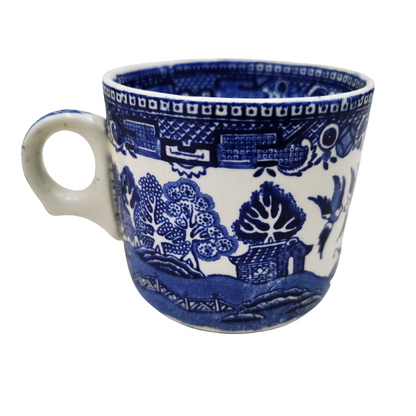 Antique Blue and White Willow English China Teacup