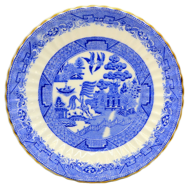 Samuel Radford Blue and White Willow Porcelain China Cake Plate