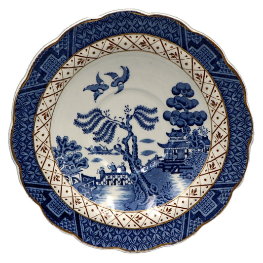 Booths Real Old Willow China 5.75-Inch Saucer 1912 - 1930 Blue and White China