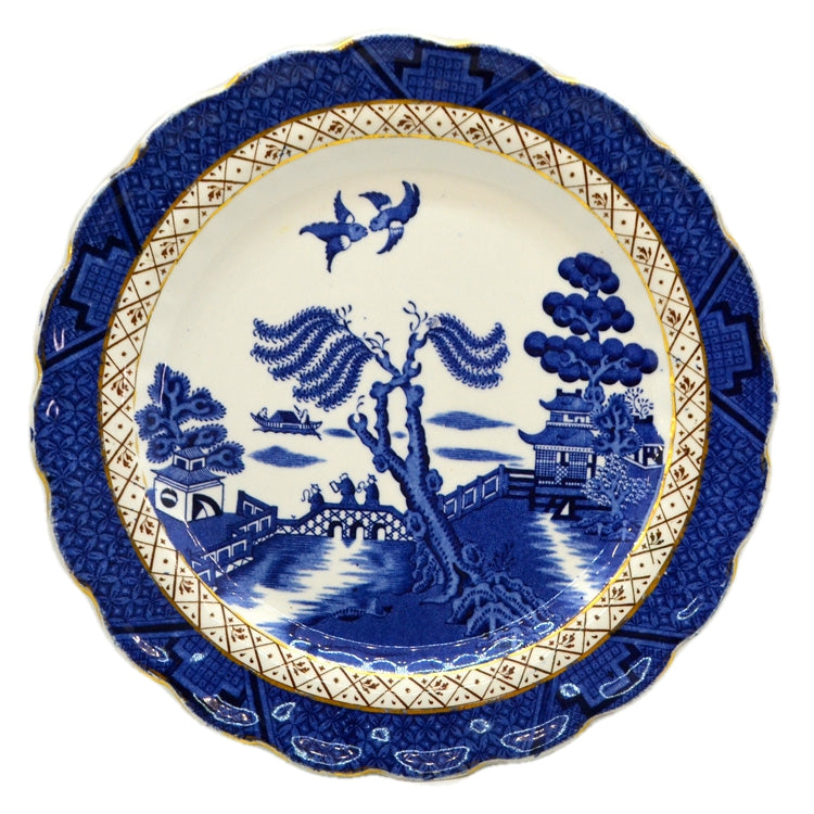 Booths Real Old Willow China 8.25-inch Dessert Plate 1912 - 1930 Blue and White China