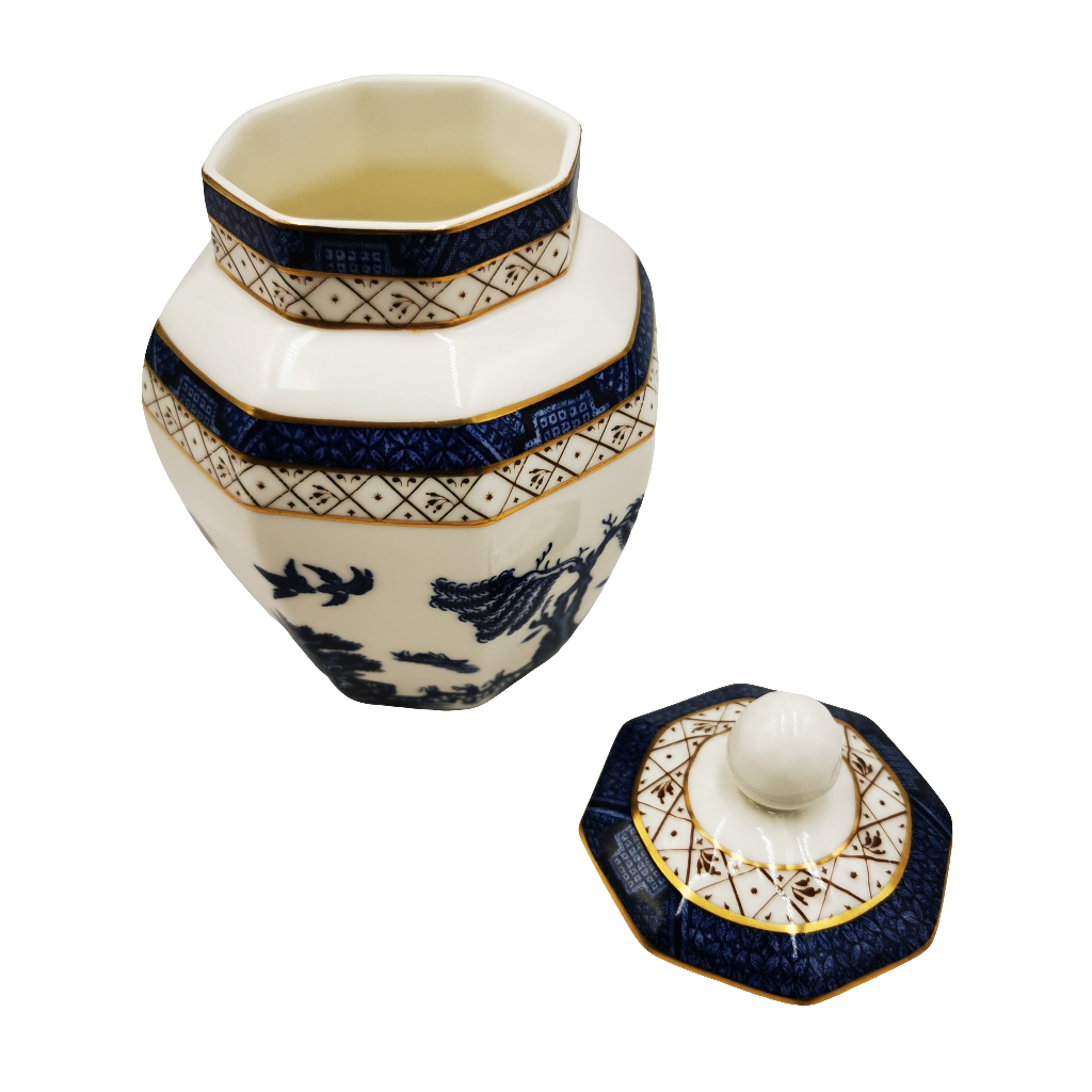 Royal Doulton Booths Real Old Willow Blue and White China Ginger Jar