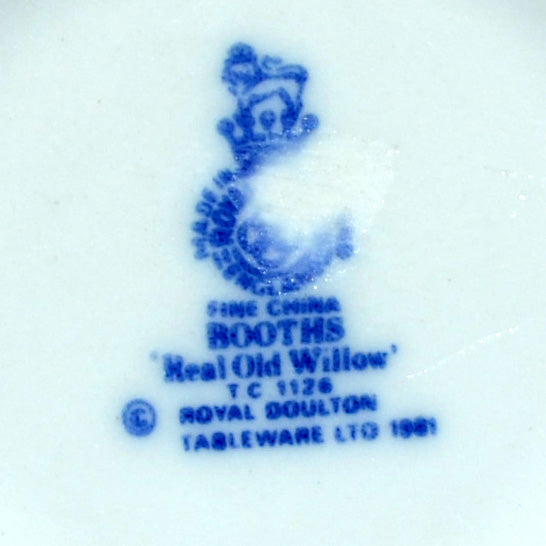 Royal Doulton Booths Real Old Willow Blue and White China Teacup