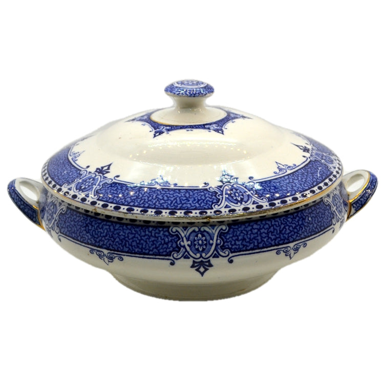 Antique Bourne & Leigh Blue and White Chester China Lidded Tureen