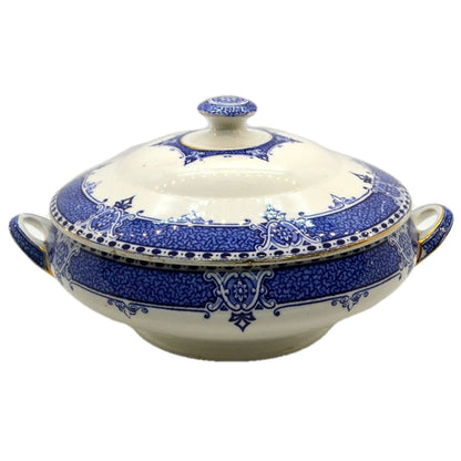 Antique Bourne & Leigh Blue and White Chester China Lidded Tureen