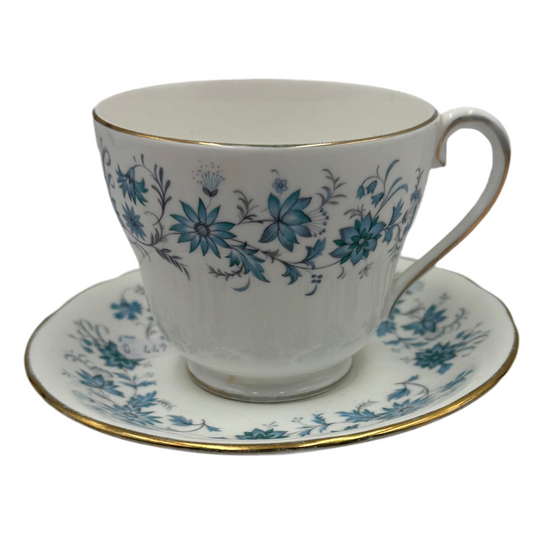 Colclough Braganza 8454 China D Shape Large Breakfast Cup and Saucer