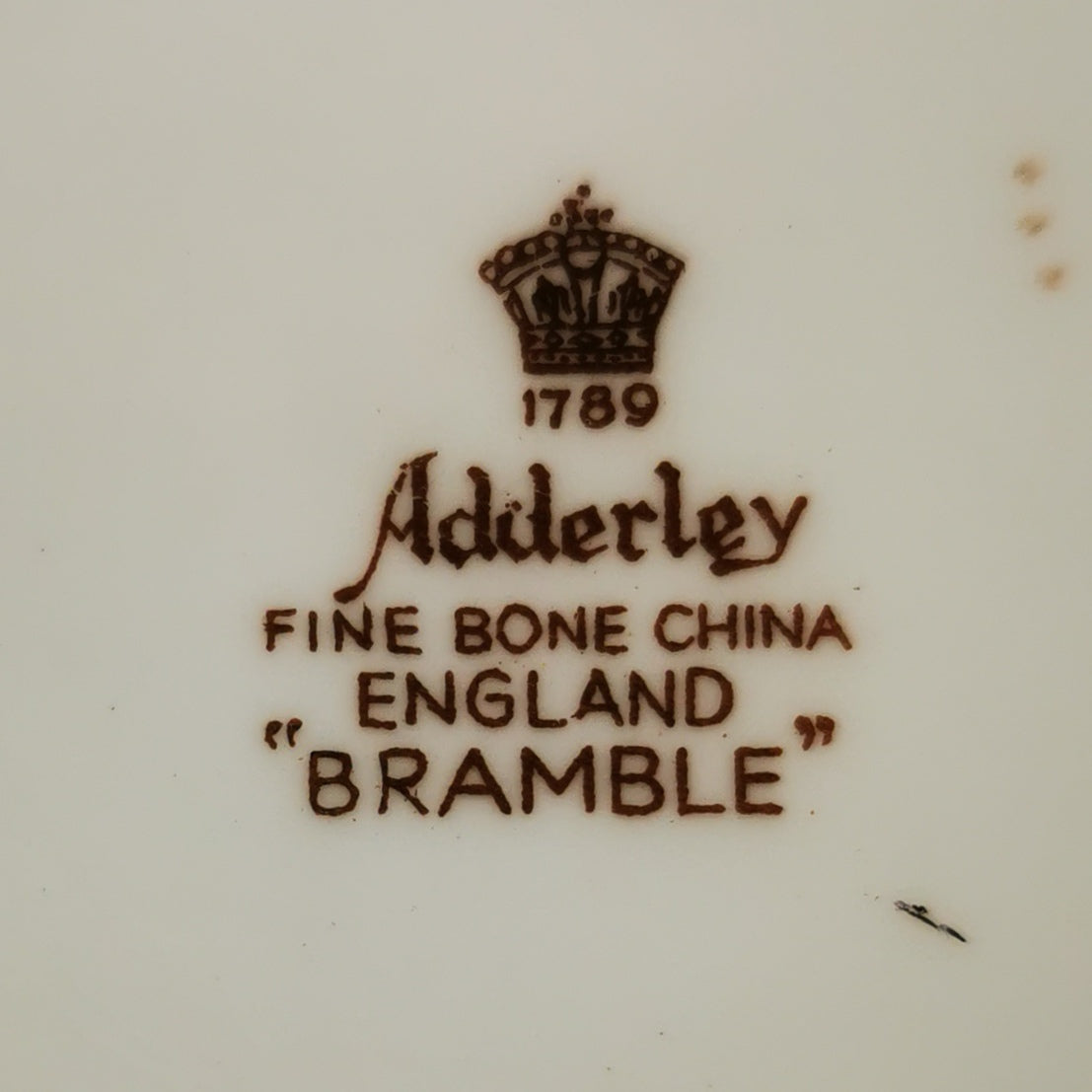 Vintage Adderley China Bramble H545 Teacup Saucer and Side Plate