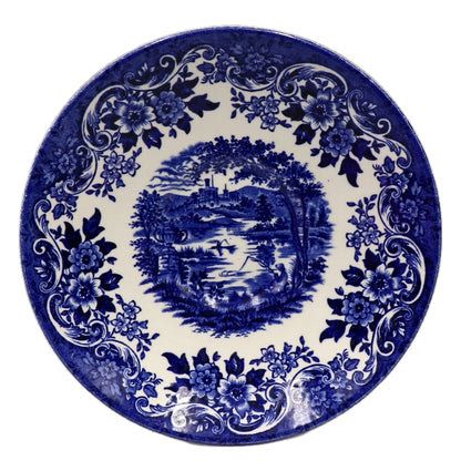 Broadhurst Ironstone Blue and White China English Scene Saucer