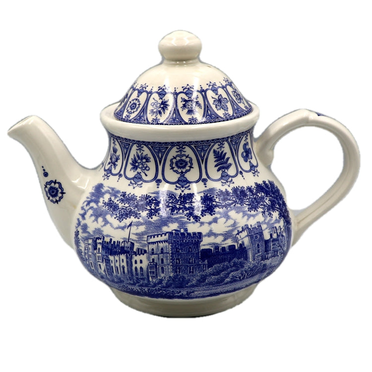 Broadhurst Blue and White China 1977 Windsor Castle Large Teapot
