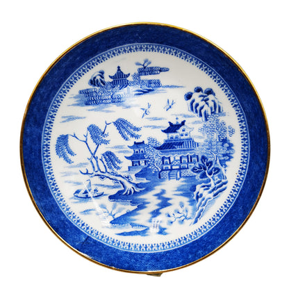 W T Copeland Blue and White Porcelain China Copeland's Willow Tea Cup Saucer & Side Plate