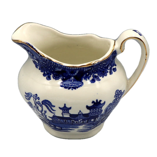 Burleigh Ware Blue Willow China Milk Jug