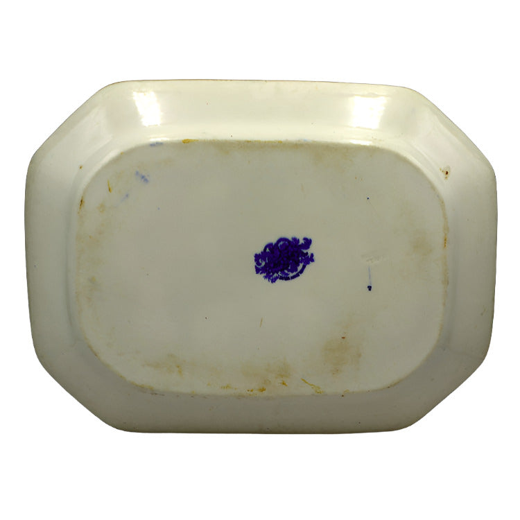希少 Burleigh Ware Burgess&Leigh プレート 海外 Burgess & Leigh Burleigh Ware Blue and White Willow China 15.5