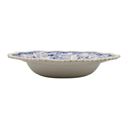 Elkin Knight & Bridgwood Canton Views Blue and White China Soup Plate 1827-1840