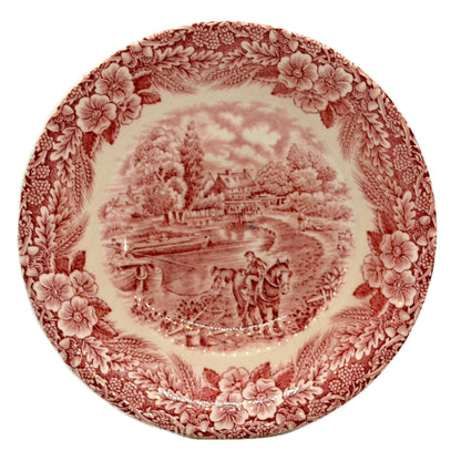 Broadhurst Red and White China Constable Series Cereal Bowl