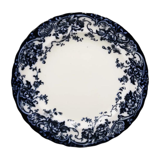 Keeling & Co Antique Blue and White Chatsworth China 10.5-inch Dinner Plate